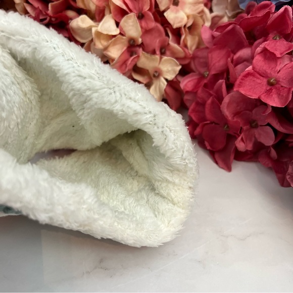 Infant Baby Mint Green Striped Winter Hat & Ring Scarf Set - Picture 13 of 15